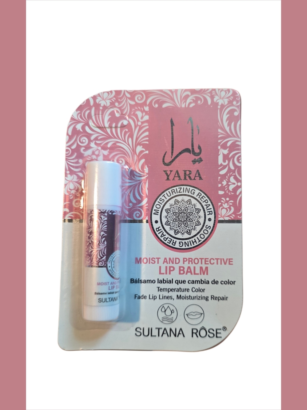 Yara Sultana Rose Moist & Protective Lip Balm — Pink